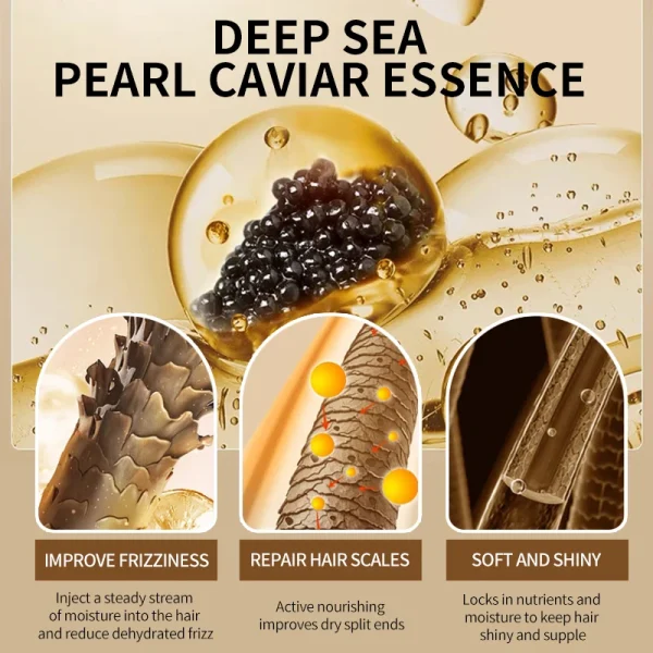 OEM/ODM 750mlCaviar Essence Anti-dandruff Shampoo Repair Frizzy Hair Care Conditioner Hair Mask - Image 6