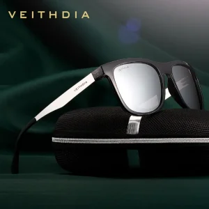 VEITHDIA Sunglasses Square Retro Vintage Polarized UV400 Lens Eyewear Sun Glasses for Men and Women Driving Sunglasses V6110