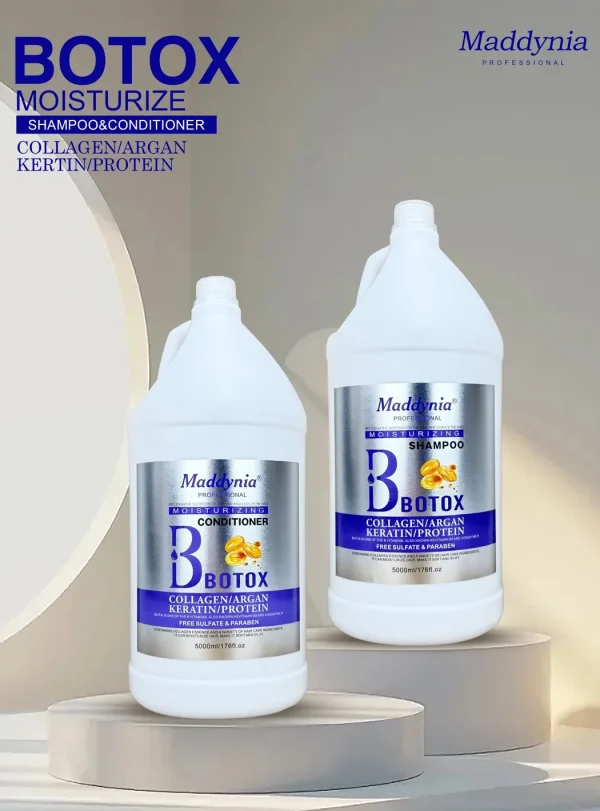 Organic Botox Hair Care Set 5 Gallons Keratin Vitamin B5 Shampoo Conditioner for Hair Growth New Hotel Shampoo Conditioner Set - Image 2