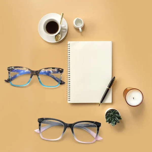 Lmamba Custom Luxury Designer Oversized Square Glasses Frames Fashion  Eyeglasses Blue Light Blocking Reading Glasses - Image 2