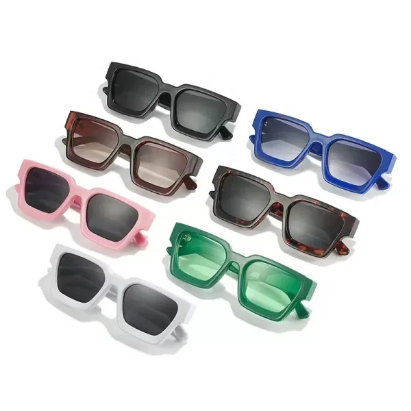 square Sunglasses Mens Vintage square Sunglasses Shades Sunglasses Unisex Thick square Rectangle Glasses UV400 Lentes De Sol - Image 2