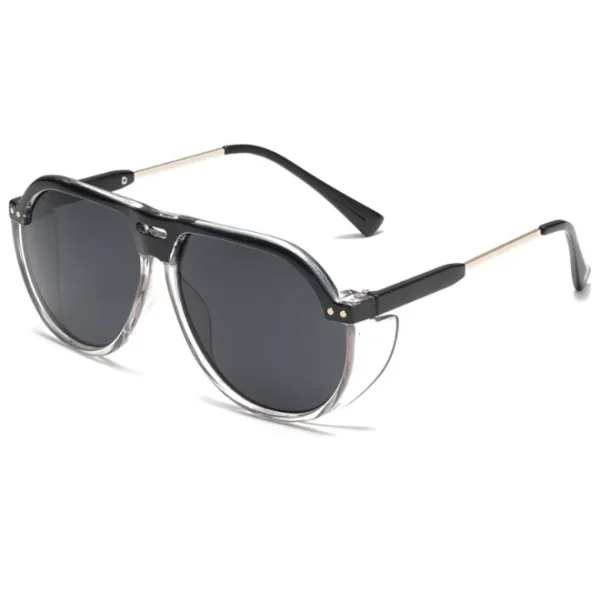 Big Frame Sunglasses Fashion Punk Sun Glasses Double Beam Funky Eyewear for Women and Men UV400 Shades - Image 3