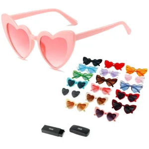2024 Women Lentes De Sol Cat Eye Sun Glasses Female Retro Love Heart Shaped Glasses Ladies UV400 Protection Heart Sunglasses