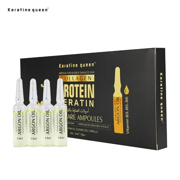 Vegan Hair Vitamin Ampoules Nourishing Hair Serum Oil for Dry and Damaged Hair - Image 2