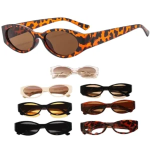 Oval Small Frame Men and Women Outdoor Vacation Decorative Sun Glasses Metal Hinge Fashion Female Eyewear Uv400
