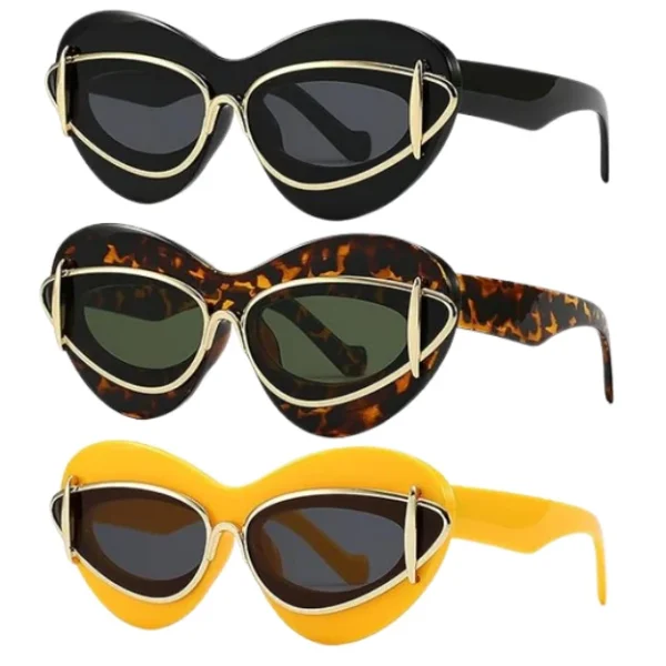 Cat Eye Sunglasses for Women and Men Vintage Y2K Sun Glasses Ladies Gradient Black Shades UV400 Custom Logo Eyewear