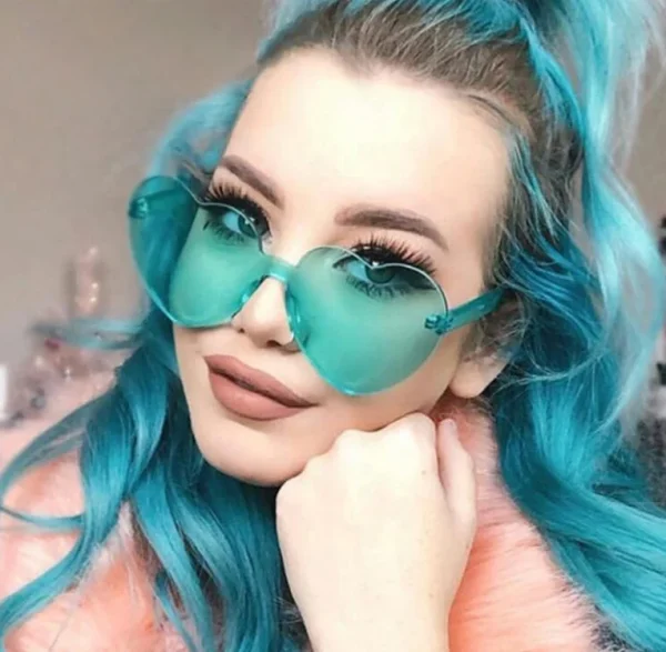 Ladies Gafas Hot Sale Round Colorful Jelly New Trendy Rimless Transparent Fashion Plastic  Sunglasses - Image 5