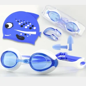 High Quality Swim Goggles Anti-fog Eye protection Large Frame Goggles Comfortable Silicone Ear Plugs Swimming Goggles for Kids