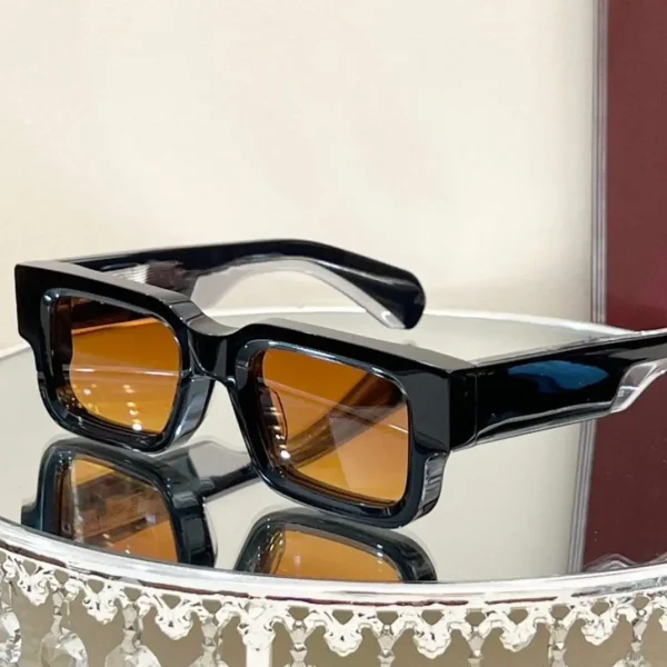 Ready Stock Vintage Thick Frames Square Sun Glasses High Quality  TAC Acetate Polarized Sunglasses Women Men Custom Logo 2024