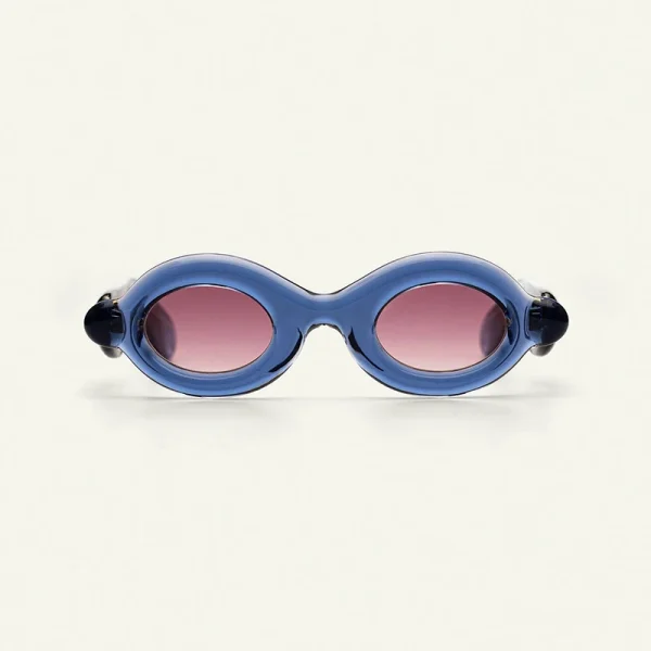 LMA Retro Small Round Brand Custom Logo Thick Blue Shades Women Men High Quality CR39 Candy Color Handmade Acetate Sunglasses - Image 4