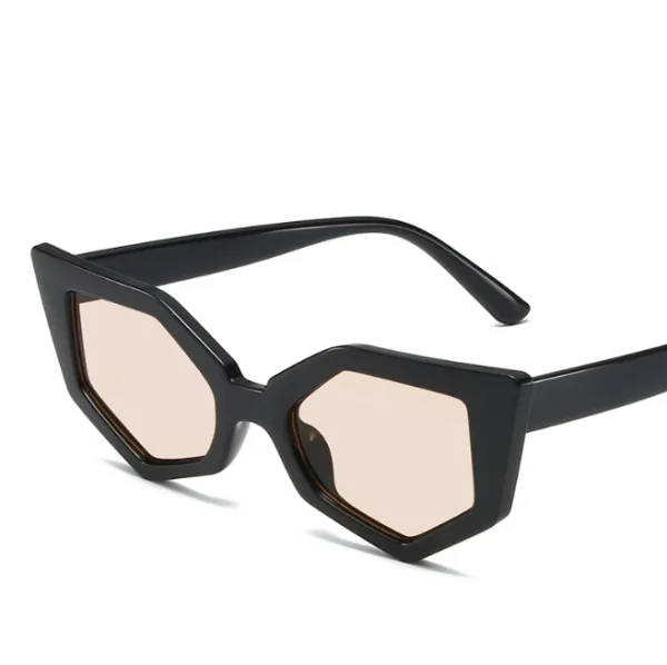 Retro Irregular Sunglasses Polygon Cat Eye Sun Glasses Women Shades UV400 Protection Custom Logo Eyewear - Image 4
