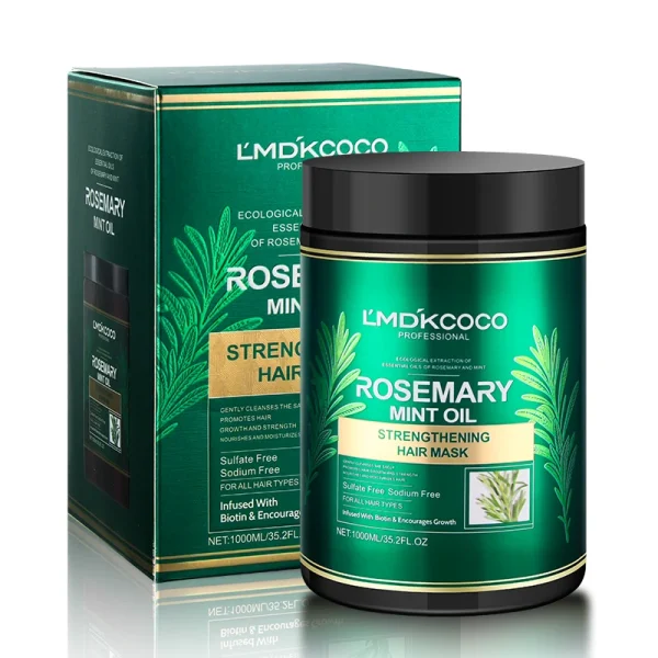 Wholesale 1000ml Rosemary Mint Oil Hair Mask to Prevent Hair Loss, Moisturize and Repair Dry Hair Conditioner - Image 4