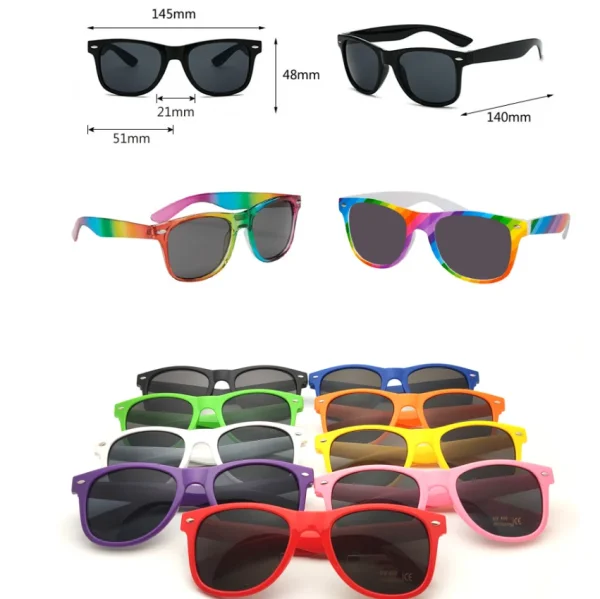 Sunglasses Party Colorful Custom logo Fashion 2024 New Trend Promotion rainbow Sun Glasses for Ladies - Image 5