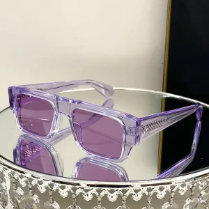 LMA Luxury Brand Custom Shades Square Oversize Purple Designer Women High Quality Men Polarized Acetate Handmade Sunglasses