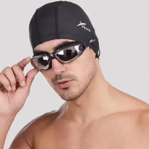 High Quality Anti-Fog Waterproof Swimming Goggles With Nose Cover PC Frame Eyewear for Sports UV Protection Goggles Swim - Image 3