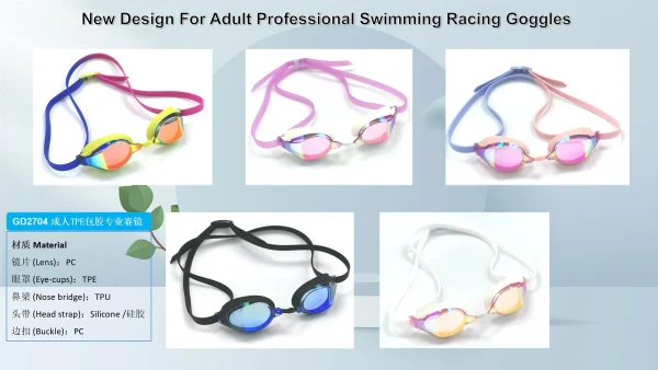 GD Professional Racing Unisex UV Protection Swimming Goggles for Adults High Quality Waterproof and Anti-Fog Lens Coating - Image 6