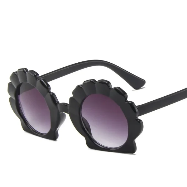 61028 Kids Sunglasses Cute Sunflower Shell Jelly Color Girls Glasses Sunglasses Trendy Boys Irregular Sunglasses - Image 3
