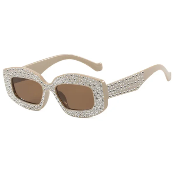 2025 New Polygonal Sunglasses Women Small Decorative Plastic Rhinestone Sun Glasses Fashion Eyewear UV400 - Image 4