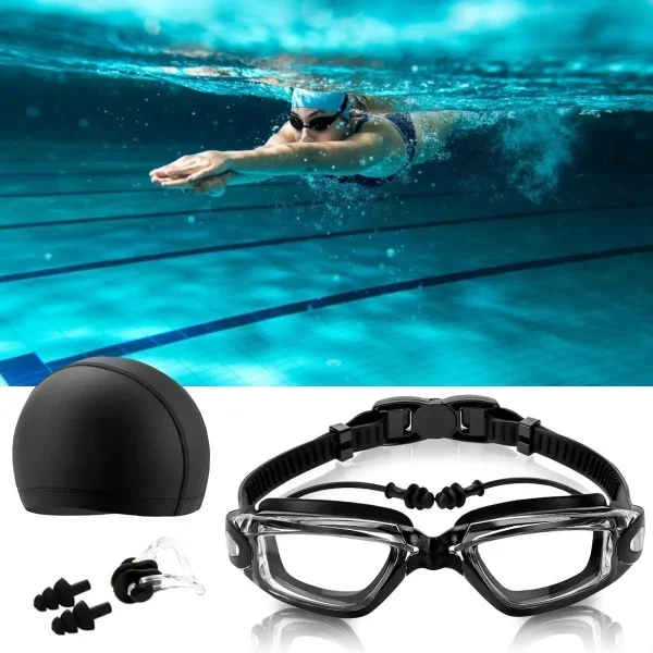 Waterproof Swim Goggles Swimming Pool Glasses Swimming Goggles Anti UV Anti Fog Lens Adults No Leaking