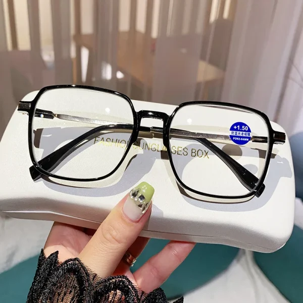 2055 Anti-blue Light Reading Glasses Fashionable Young Reading Eyeglasses High Definition Large Frame Reading Glasses 2023 - Image 2