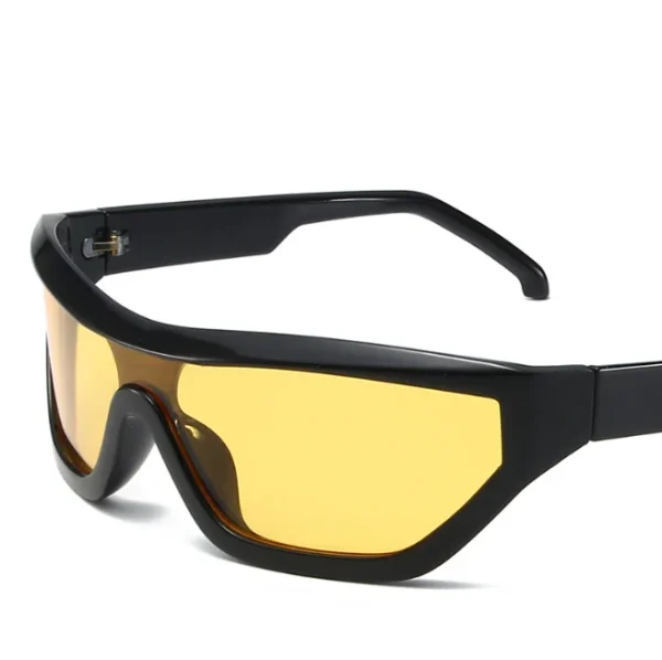 Geometric Frame Cyber Y2K Sunglasses Men Surfing Sporty Wrap Around Sun Glasses Women Fashion Punk Shades - Image 2