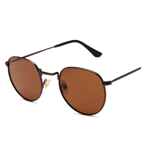 Uv400 Polarized Round Sunglasses Classic Small Metal Frame Glasses for Adult Retro Anti-reflection Driving Shades - Image 5