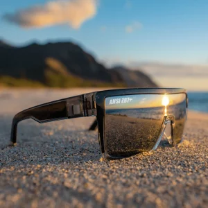 LMA Custom Shades Vintage ANSI Z87+ Sports High Quality Square Anti-Seawater Coating Mirror Silver UV400 Safety Sunglasses