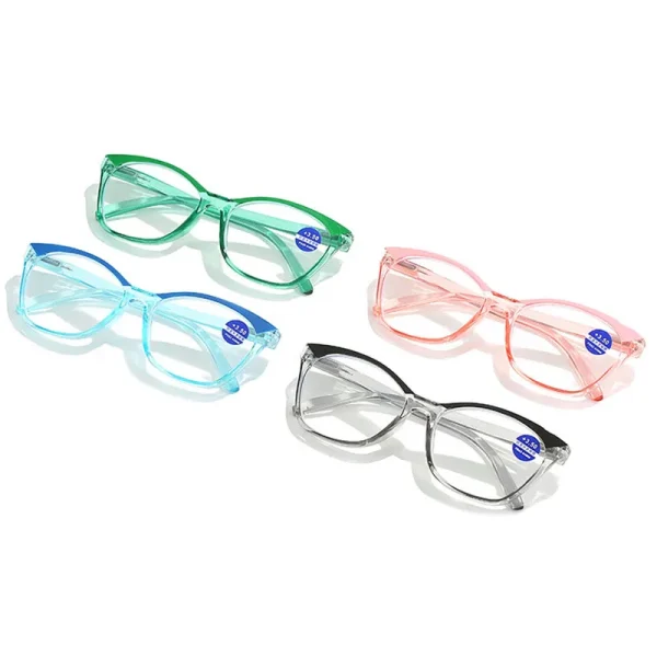 18233 New Fashion Transparent Frame Men Cat Eye Blue Light Blocking Reading Glasses Ins Presbyopic Lenses Women - Image 6