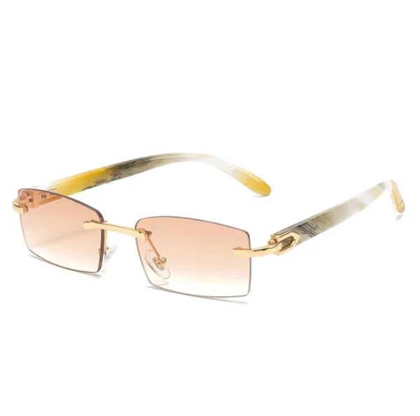 Trendy Punk Rectangle Sunglasses Men Women Fashion Rimless UV400 Shades Driving Sun Glasses Frameless Gradient Sunglasses - Image 6