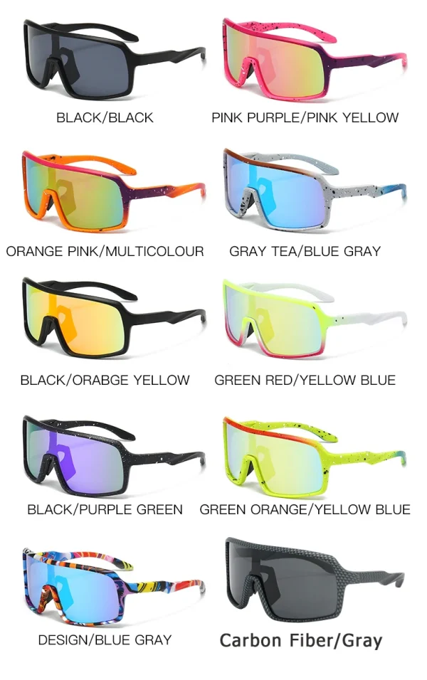 Imanba 2366 Fashion Uv400 Polarized Shades Red Black Lens Large Frame Outdoor Sports Sunglasses Cycling Eyewear High Quality - Image 6