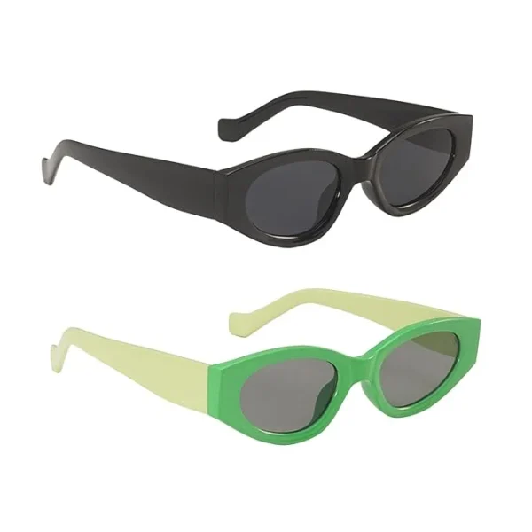 Vintage Small Cat Eye Women Sunglasses Men New Fashion Personality Green Punk Sun Glasses Female Oval UV400 Eyewear