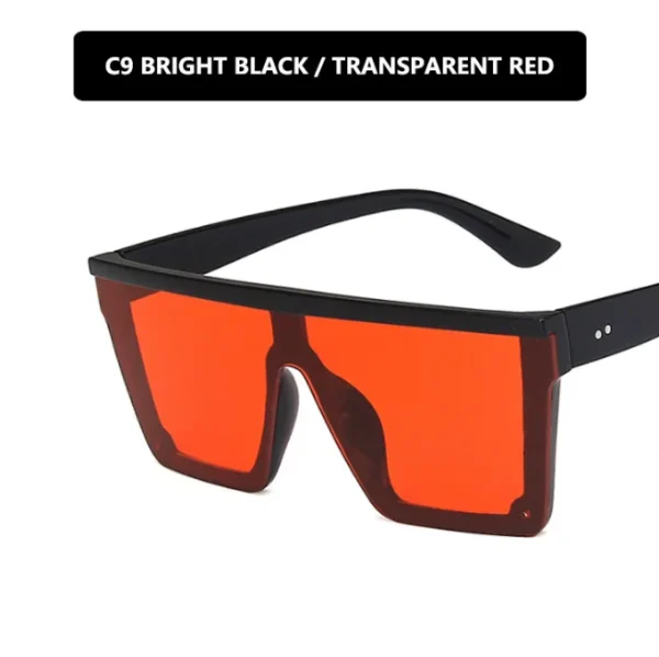 New Fashion Sunglasses Square Oversized Sun Glasses for Women Men Flat Top Big Black Frame Shades Custom Logo - Image 3