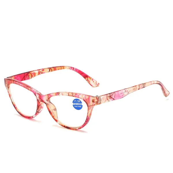 2123 Anti-blue Light Ladies Reading Glasses Fashion Printing Clear Presbyopia Eyeglasses With Degree +1 +1.5 +2 +2.5+4 Wholesale - Image 4