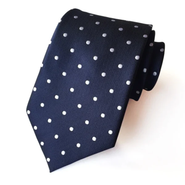 New Design Classic Polyester Silk Mens Neck Ties 8 cm Plaid Striped Ties Formal Business Wedding Silk Ties for Men - Image 4