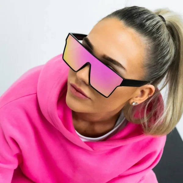 LMA New Arrivals Mirror Pink Lens Custom Shades Brand One Pieces Vintage Eyewear Man High Quality Sunglasses Women UV400 2024 - Image 5