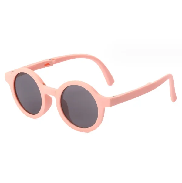 Fashion Children's Sunglasses Custom logo Cute Circle Frame Sun Glasses Frosted Round Frame Cute Sunglasses for Kids - Image 3