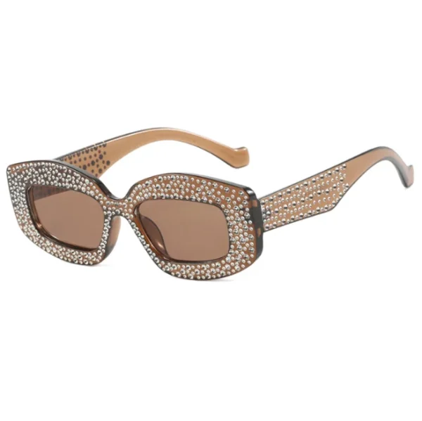2025 New Polygonal Sunglasses Women Small Decorative Plastic Rhinestone Sun Glasses Fashion Eyewear UV400 - Image 6