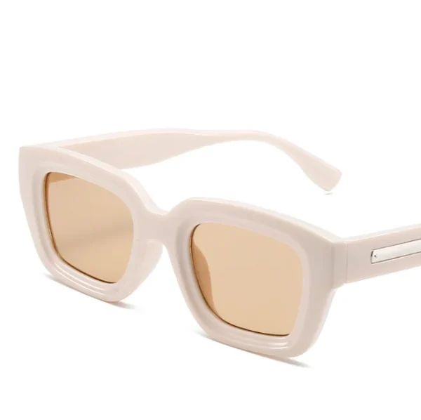 High Quality Women Square Sunglasses Fashion Trendy Shades Female High Quality Rectangle Metal Hinge Eyewear UV400 - Image 3