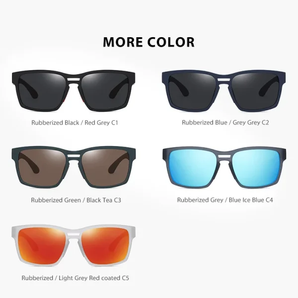 Lmamba Fashion Design Running TR90 Frames Sun Glasses Vintage Square Custom Logo Polarized Sports Sunglasses Men Women - Image 5