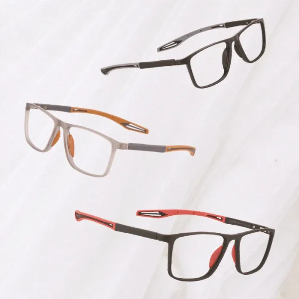 Square Optical  Glasses Men Sports Anti Blue Light Lenses  Eyeglasses Frame Male TR90 Computer Spectacles Frame Reading Glasses - Image 3