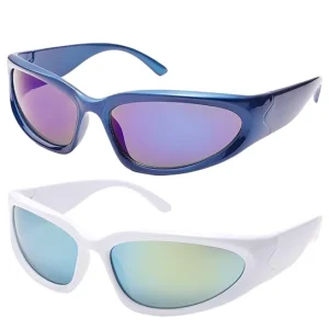 Kids Trendy Sports Sunglasses Y2K Wrap Around Sun Glasses Children Shades Outdoor Sports Cycling Eyewear