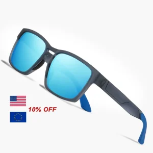 Lmamba Fashion Design Running TR90 Frames Sun Glasses Vintage Square Custom Logo Polarized Sports Sunglasses Men Women