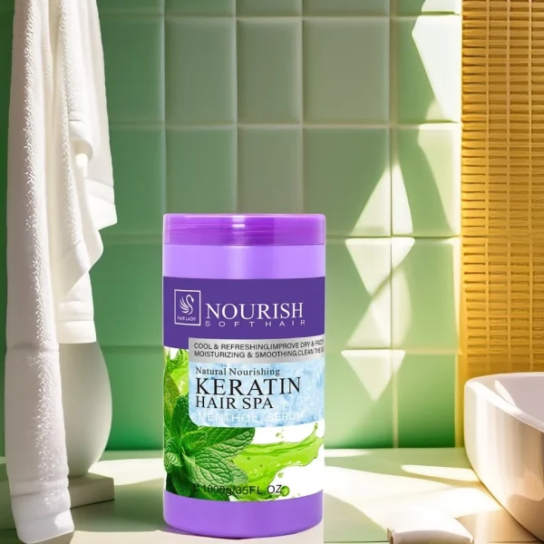 Private Label Nourish Damaged Hair Repair Smooth Hair Spa Moisturizing Salon Keratin 1000ml Hair Mask - Image 2