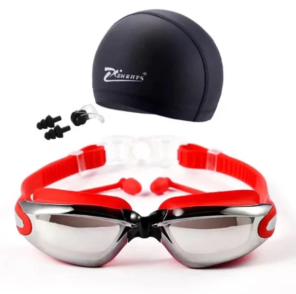 2023 Cap Nose Clip Earplug Hat Packages Goggles for Swim No Leaking Adult UV Protection Triathlon Anti Fog Swimming Goggles - Image 4
