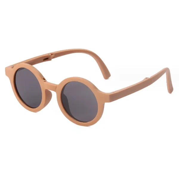 Fashion Children's Sunglasses Custom logo Cute Circle Frame Sun Glasses Frosted Round Frame Cute Sunglasses for Kids - Image 6