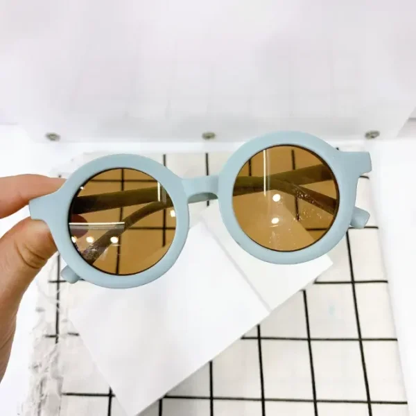 Kids Fashion Round Sunglasses UV400 Sun Protection Cute Children Boys Outdoor Eyewear Custom Logo - Image 5