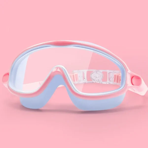 Swimming Glasses Wide View Frame Eyewear Anti Scratch Colorful Anti UV Mirrored Swimming Goggles for Kids 3-15 - Image 3