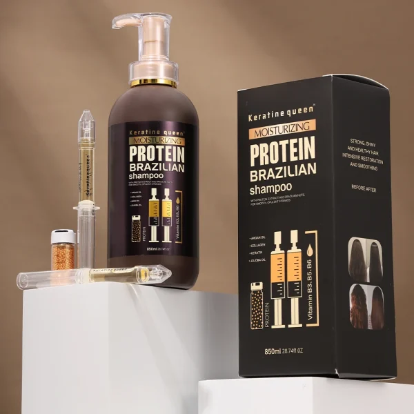 OEM/ODM Repairing Hair Care Moisturizing Brazilian Protein Shampoo for Damaged Hair - Image 3