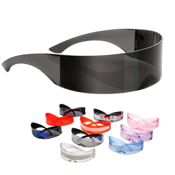 Custom logo 100% UV400 Wrap-around Monoblock Cyclops Visor Sunglasses Customizable  Futuristic Shield Sunglasses for Men Women