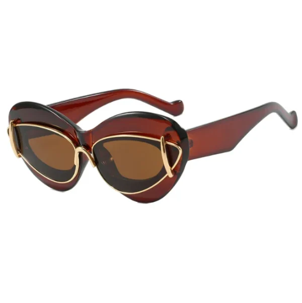 Cat Eye Sunglasses for Women and Men Vintage Y2K Sun Glasses Ladies Gradient Black Shades UV400 Custom Logo Eyewear - Image 2